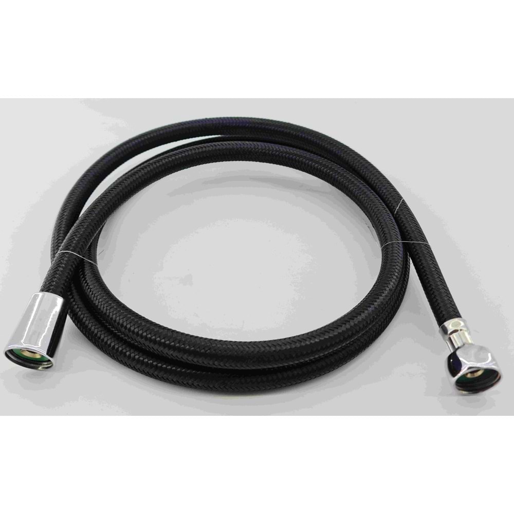 YKS MİSİNELİ 360 DÖNERLİ DUŞ SPİRALİ 150 CM (SİYAH)